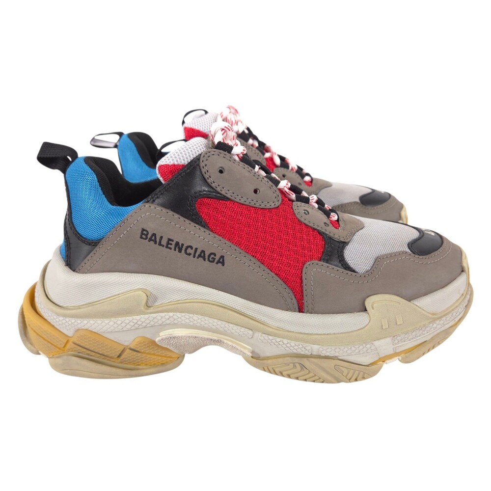 Balenciaga Triple S Sneakers US 8 EU 41 Mens Blue Red Gray $1100 - Picture 5 of 14